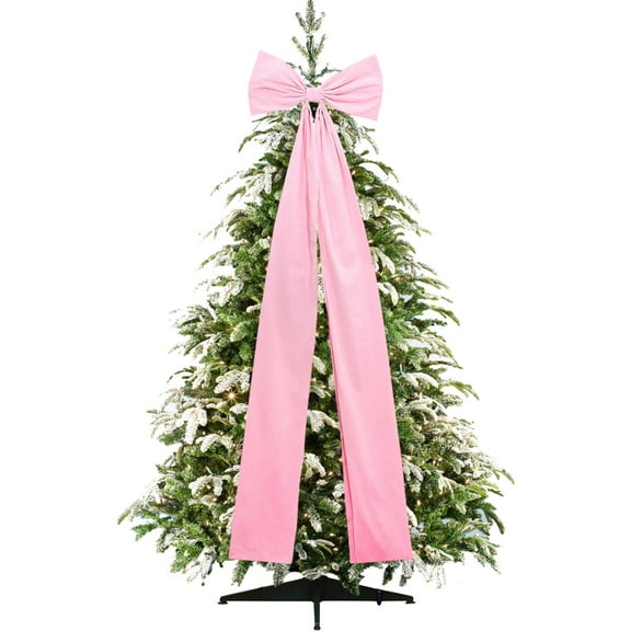 Christmas Tree Topper Bow - 20 x 70" Extra Large Velvet Bows with Long Streamers for Xmas Tree, Wreath, Wall, Holiday Home Decor, Wedding & Party Supplies