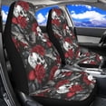 thumbnail image 3 of Yuyamidu Skull Red Rose Car Seat Covers Universal Front Car Seats Anti-Slip Back Fabric Removable Automotive Accessories Suitable for Cars, SUV and Trucks, 3 of 7