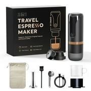 Pinnaco Portable Espresso Machine, 9 Bar Pressure, Rechargeable, 2 in 1 Coffee Maker, Perfect for Travel and Camping