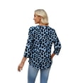 thumbnail image 5 of WIHOLL Women's 3/4 Sleeve Tops Dressy Casual Pleated Business Work Blouses Office Shirts, 5 of 10