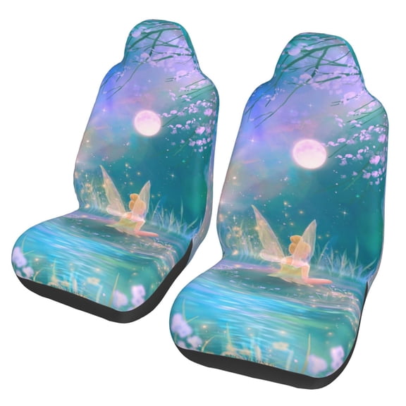 Tinker Bell Car Seat Cover For Front Seat Cushion Protectors 2 Pcs Car Accessories Bucket Seat Covers