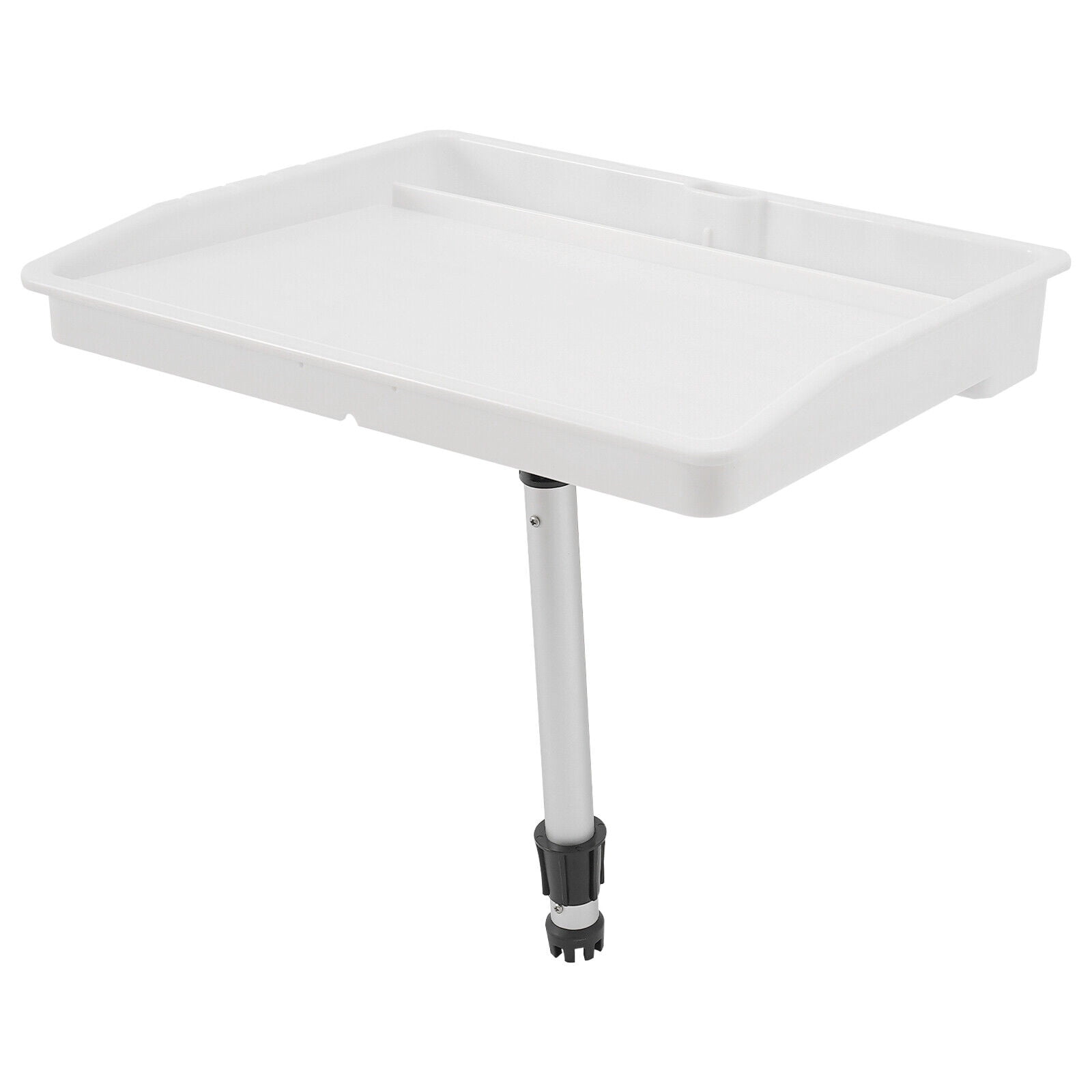 White Marine Cutting Board - Adjustable Angle Boat Table with Knife Slots & Drain Hole - Corrosion Resistant PP/Aluminum Design