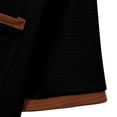 thumbnail image 5 of Men's Waffle Knit Henley T-Shirt Notch V Neck Short Sleeve Casual Summer Beach Top Color Block Breathable Shirt Regular Fit Lightweight Fashion Tee with Pocket, 5 of 9