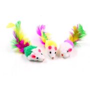 Fun Plush Cat Mouse Toys: 5 Pack with Colorful Tails