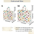 thumbnail image 2 of FORMRS Womens Corduroy Tote Bag Crossbody Shoulder Handbag with Pocket, Polka Dot, 2 of 7