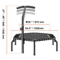 thumbnail image 3 of KFFKFF Compact Trampoline, 54.5 Inch Workout Bouncer, Supports up to 450 lbs, Exercise Trampoline, Steady & Silent,Mini Trampoline with 3-Tier Height Adjustable Foam Grip,Suitable for Adult Fitness, 3 of 9