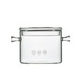 thumbnail image 1 of EeaseMX Olla de vidrio resistente al calor para sopa, olla transparente para estofado, olla para fideos instantáneos, cuencos para fideos, para cocina casera y restaurante (tapa plana de 1 l), 1 of 7