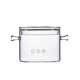 thumbnail image 1 of EeaseMX Olla de vidrio resistente al calor para sopa, olla transparente para estofado, olla para fideos instantáneos, cuencos para fideos, para cocina casera y restaurante (tapa plana de 1 l), 1 of 7