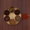 thumbnail image 2 of Handcrafted Indian Brass Spice Box Masala Container With 7 Compartments and Lid |Masala Box Dabba Set | Food Spice Storage Rack | Storage Box Masala Dani| 7 Inch, 2 of 6