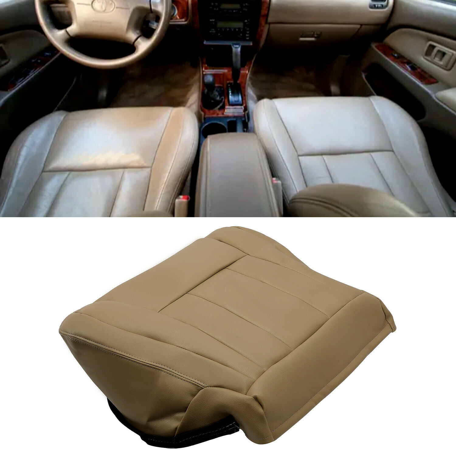 Fits 1997-99 Toyota 4runner Driver Bottom Tan Leather and Foam Cushion
