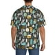 thumbnail image 3 of Fotbe Moose Squirrel owls tree Camisa Estampada de Manga Corta para Hombre, Casual de Verano, Estilo Playero, Sin Arrugas-XX-Large, 3 of 5