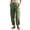Army Green#39, variant on YOIAVAIOY Women's Casual Cargo Pants Wide Leg Drawstring Trousers with Multi Pockets Wine XXL