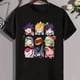 thumbnail image 1 of Impresión de personajes de anime de dibujos animados, camiseta de cuello redondo de diseño gráfico para hombres, camisetas cómodas y casuales para el verano, tops de ropa de hombre para vacaciones dia, 1 of 4