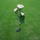 thumbnail image 4 of Luz LED Solar Rose Flower Lawn Stake Lamps Yard Art Garden Decor Blanco, 4 of 8