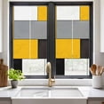 thumbnail image 2 of Static Cling Non Adhesive Window Film, Yellow Grey Geometric Window Privacy Film Frosted, Modern Black White Abstract Art Opaque Window Coverings for Small Windows, Home, 17.7 x 39.3 Inches, 2 of 9
