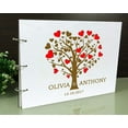 thumbnail image 5 of Handmade Tree Design Personalised Wedding Scrapbook Wood Engraved Bride & Groom Guestbook, 5 of 6