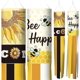 thumbnail image 2 of 2 mangas de viento de girasol con diseño de panal de abeja de 40 pulgadas con gancho giratorio para colgar al aire libre, decoración de bandera de temporada, 2 of 8