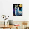 thumbnail image 5 of FCXZI Llama Stars Moon Art Canvas Prints Wall Decor 12x16 16x20 16x20in, 5 of 5