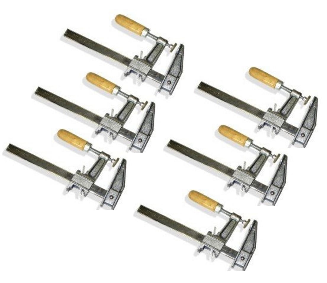 Set of 6 36" BAR CLAMPS 2.5" Throat Depth Heavy Duty Woodworking Carpenter Tool