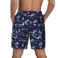 thumbnail image 2 of Lsque Mens Swim Trunks Hawaiian Style Pattern - Bathing Suit Compression Liner - Beach Swim Shorts Swimwear - (S-3XL) - Stretch Quick Dry -Medium, 2 of 9