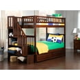 thumbnail image 3 of AFI Woodland Staircase Bunk Bed Twin over Twin with Twin Trundle, Walnut, 3 of 7