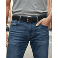 thumbnail image 2 of First Mfg Co - Motorcycle Biker Riding Concealment Leather Belt for Men, Work/Daily Wear Belt for Men (Black/Blue B16006-50), 2 of 5