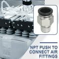 thumbnail image 7 of Uxcell NPT Push to Connect Air Fittings, Male Straight NPT Thread Connector Black 1/2" OD-1/4" NPT 5, 7 of 7