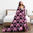 thumbnail image 5 of Pink Animal Dog Paw Throw Blanket, Super Soft Anti-Pilling Flannel Bed Blankets, 40"x30", 5 of 8