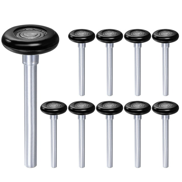 Unique Bargains 10 Packs 1.8' Rouleaux de Porte de Garage en Nylon pour 2' Piste, 4.25' Tige Roues de Porte de Garage, 6200zz Roulement 8 Boules, Noir