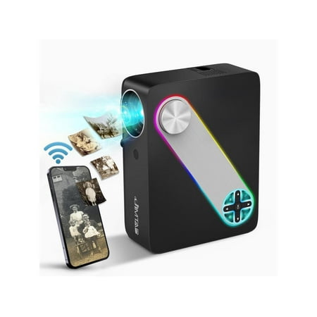 JIMTAB M22 Native 1080P WiFi Video Projector Short Throw Screen Mirroring 2.4G 5G Projector Compatible with iPhone and Android