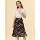 thumbnail image 3 of AllegK Faldasmedpiercon estampado floral y cintuelástialpamujer Negro XS, 3 of 5