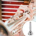 thumbnail image 4 of Silver Plated Trumpet Mouthpiece Replacement Musical Instruments Accessories, 4 of 9