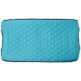 thumbnail image 2 of Bacati - Liam Aztec Quilted Top 100% Cotton Percale with Polyester Batting Diaper Changing Pad Cover, Solid Aqua/Navy, 2 of 4