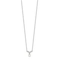 thumbnail image 6 of Auriga Fine Jewelry 925 Sterling Silver 5 mm Rhodium-plated Freshwater Cultured Pearl and Brilliant-cut CZ Necklace for Women 18", 6 of 7