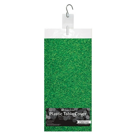 Party Central 108" Sports Fanatic Green Grass Disposable Table Cover