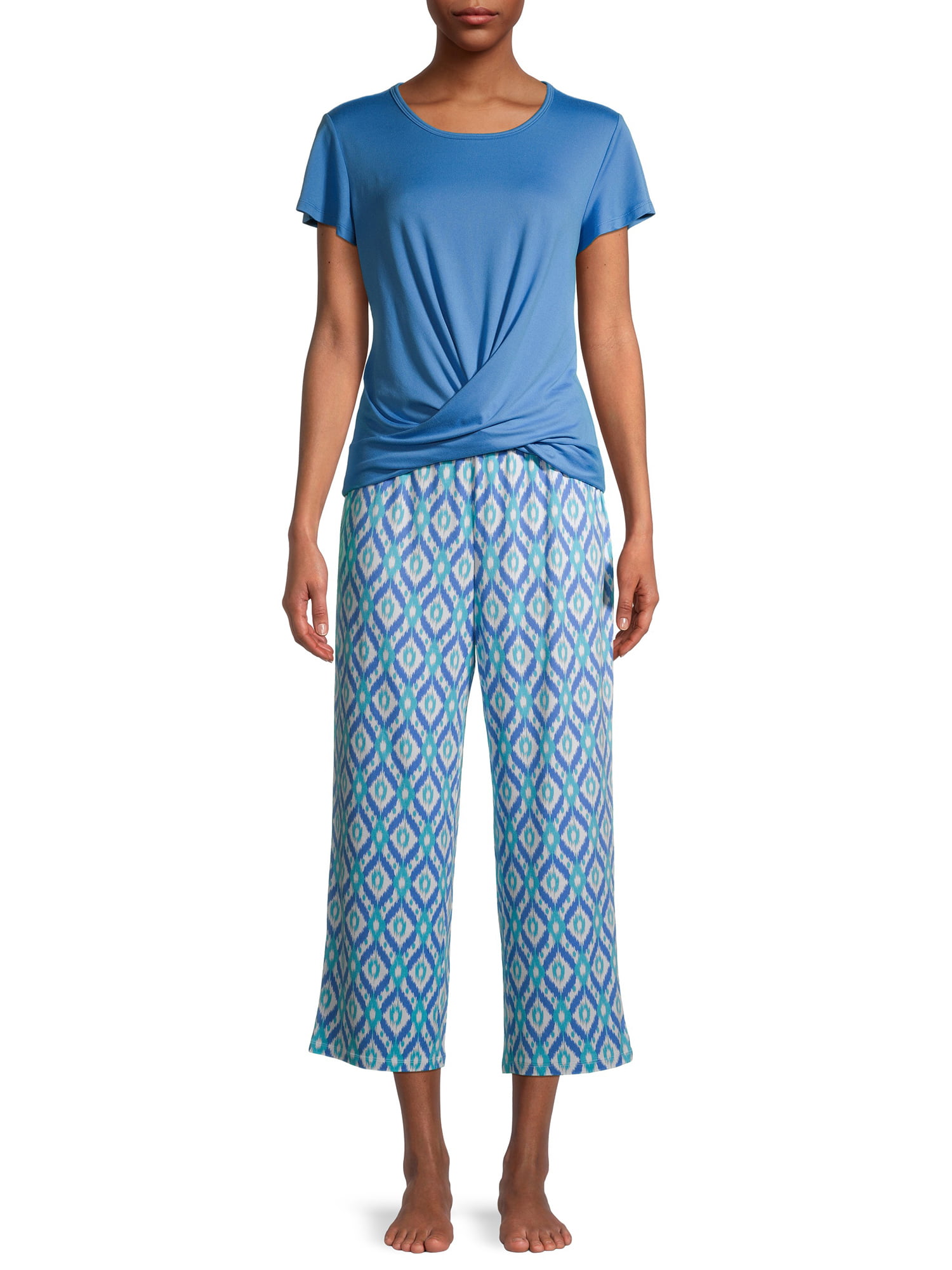 Muk Luks Women's Cropped Pants Pajama Set, 2-Piece - Walmart.com