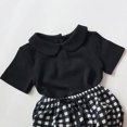 thumbnail image 1 of Body coreano de verano para mujer, camiseta de manga corta con cuello redondo, pantalones versátiles de media manga, pantalones grandes de pan de PP, traje para niños, 1 of 5