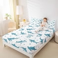 thumbnail image 4 of Feelyou Marine Shark Animal Twin Sheet Sets, Cartoon Stars Kid Bedding, 3 Pieces, 4 of 7