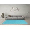 thumbnail image 3 of Ahgly Company Indoor Round Abstract Light Blue Contemporary Area Rugs, 7' Round, 3 of 4