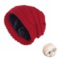 thumbnail image 2 of MEICHEN Autumn Cozy Cable Knit Beanie Winter Warm Satin Lined Soft Knit Hat Lightweight Casual Cap Warm Beanie for Women, 2 of 9