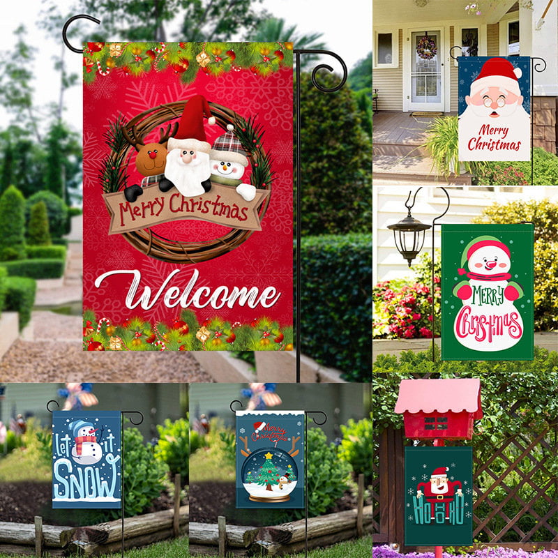 LARMOY Winter Grinch Garden Flag Merry Grinchmas Christmas Is Mine,12×18 Vertical Double Sided,Small Winter Holiday Decor for Yard Rustic Farmhouse Outdoor 