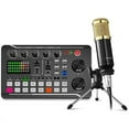 thumbnail image 1 of Podcast Equipment Bundle, Sound Card Microphone (120KHz/24 Bit) and Professional Audio Mixer for Streaming Gaming, 1 of 8