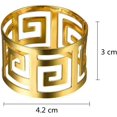 thumbnail image 1 of Napkin Rings Metal Napkin Holders Napkin Ring Holders Napkin Holders for Wedding Dinner Table Decoration (Golden) (6pcs), 1 of 2