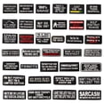 thumbnail image 1 of Logotipo Iron On Patch CDZyzh con frases divertidas para ropa, 36 unidades, 1 of 6