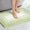 thumbnail image 2 of Unique Bargains Absorbent Bath Rug Non-Slip Plush Shaggy Bath Carpet Bath Mats Green Geometry Rectangle 20" x 32", 2 of 6