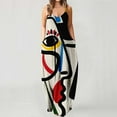 thumbnail image 1 of SMihono Robe Maxi Bohème d'Été pour Femmes Grande Taille Femmes Décontractée Grande Taille Imprimé Sans Manches avec Poche Robe Maxi Longue Robe de Plage Évasée, 1 of 5