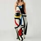 thumbnail image 1 of ICHUANYI ClearanceWomen Casual Plus Size Print Sleeveless Pocket Maxi Long Dress(Black, M) ICHUANYI WER20232080503027, 1 of 5