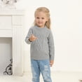thumbnail image 3 of GYRATEDREAM Family Christmas Knit Sweaters Matching Sets Long Sleeve Holiday Xmas Knitted Sweater Pullover Tops for Adults and Kids 2-6Y Kids-Gray, 3 of 11