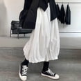 thumbnail image 3 of Quixlent Women Bloomer Elastic High Waist Wide Leg Trousers with Pockets Solid Color Loose Fit Casual Pants Work Travel Daily Wear, 3 of 8
