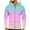Pink, variant on GigrtiJin Full Zip Hoodies for Men Gradient Color Drawstring Hooded Sweatshirt with Pocket Long Sleeve Casual Tops